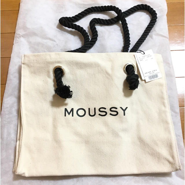 moussy(マウジー)のmoussy キャンバストートバッグ ホワイト レディースのバッグ(トートバッグ)の商品写真