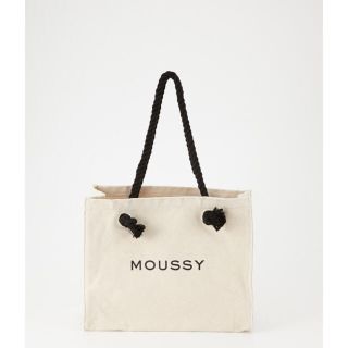 マウジー(moussy)のmoussy キャンバストートバッグ ホワイト(トートバッグ)