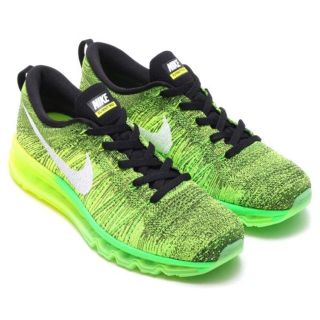 ナイキ(NIKE)のNIKE フライニットマックス 27.5 グリーン 620469-007(スニーカー)