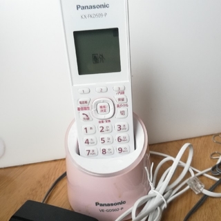 パナソニック(Panasonic)のパナソニック デジタルコードレス電話機 ピンク VE-GDS02DL-P(その他)