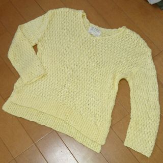 ザラキッズ(ZARA KIDS)の美品　ZARA　Kids Girl's 116 黄色　ニット(ニット)