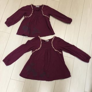 ベルメゾン(ベルメゾン)の姉妹お揃い秋色シャツ 2枚セット(Tシャツ/カットソー)