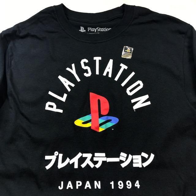 PlayStation(プレイステーション)の残①プレイステーション オフィシャルロンT 袖ロゴ【M】黒 新品 180613 メンズのトップス(Tシャツ/カットソー(七分/長袖))の商品写真