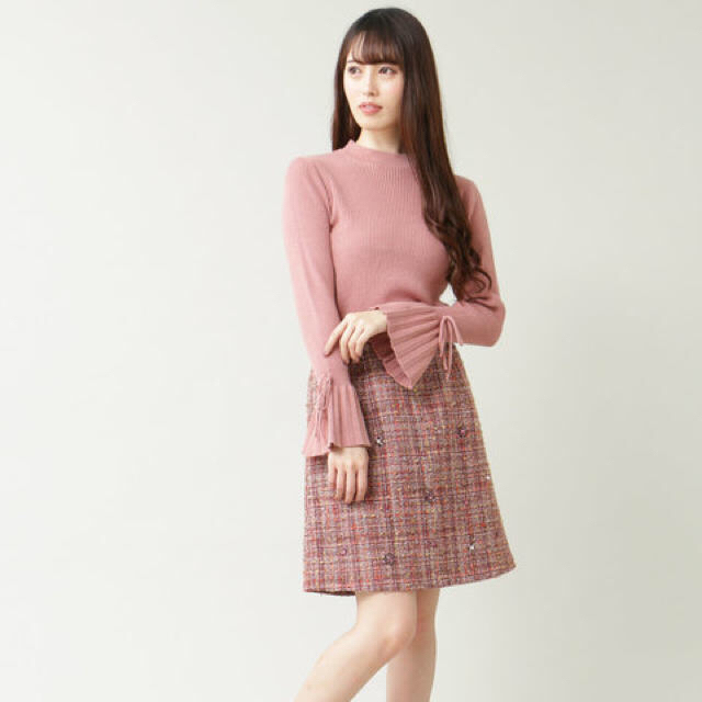 JILL by JILLSTUART(ジルバイジルスチュアート)の新品未使用 ジルバイジルスチュアート ファンシーツイードスカート レディースのスカート(ミニスカート)の商品写真