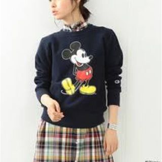 ビームスボーイ(BEAMS BOY)のChampion×BEAMS BOY☆別注クルーネックスウェット☆Disney(トレーナー/スウェット)