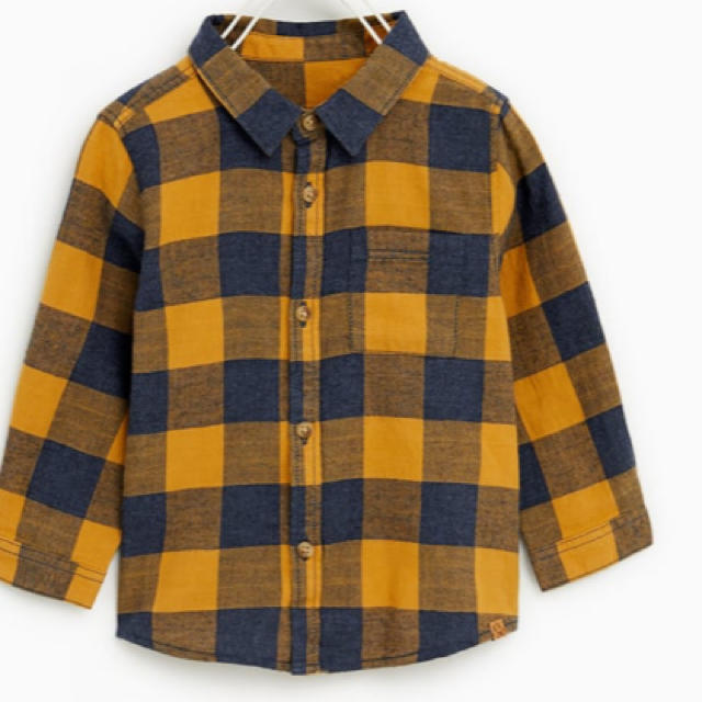 ZARA KIDS(ザラキッズ)のzara baby ブロックチェックシャツ 80 キッズ/ベビー/マタニティのベビー服(~85cm)(シャツ/カットソー)の商品写真