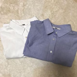 ユニクロ(UNIQLO)のユニクロのソフトコットンシャツ 2枚セット お値下げ(シャツ/ブラウス(長袖/七分))