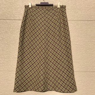 ニジュウサンク(23区)の美品 23区 スカート ボルドー グリーン ベージュ 44(ロングスカート)