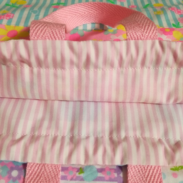 ピンクス♡cherryブルー♡ナップサック キッズ/ベビー/マタニティのこども用バッグ(リュックサック)の商品写真