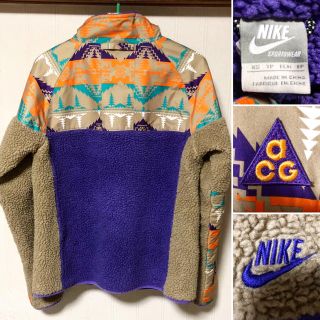 【希少】ナイキ フリース サイズM　ACG　PENDLETON ベージュ