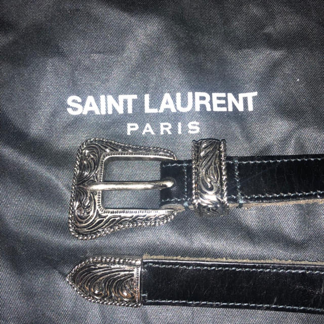 SAINT LAURENT PARIS ウエスタンバックルレザーベルト