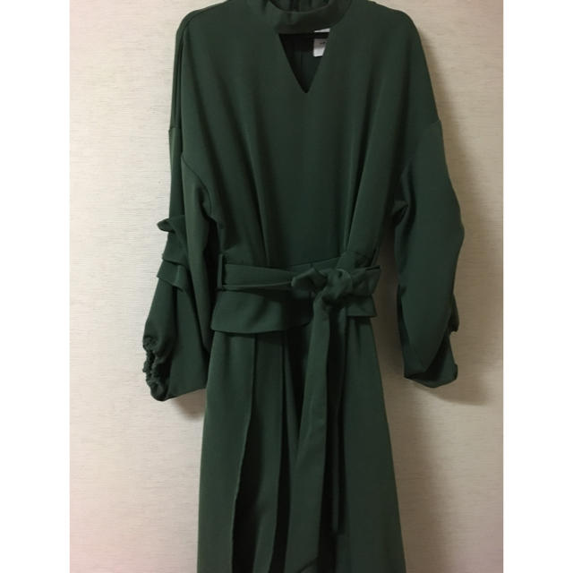 Ameri VINTAGE(アメリヴィンテージ)のAmeri ♡BALLOON SLEEVE DIMENSIONAL DRESS レディースのワンピース(ロングワンピース/マキシワンピース)の商品写真