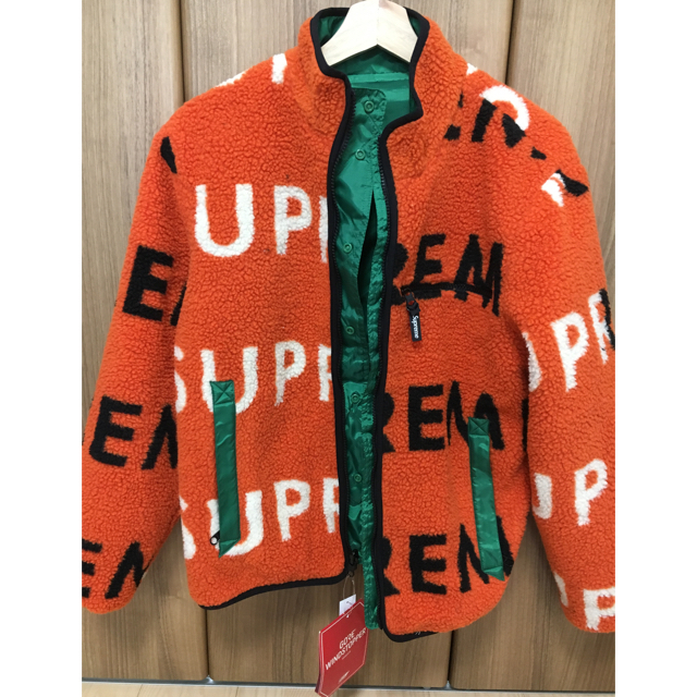 初売り】 値下げ！supreme Jacket白XL Reversible Logo Fleece Jacket Logo 