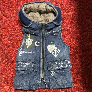 デニムダンガリー(DENIM DUNGAREE)のデニム＆ダンガリー デニム 内側ボア ベスト 120(ジャケット/上着)