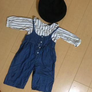 ザラキッズ(ZARA KIDS)のストライプブラウス♡ロンパース(ブラウス)