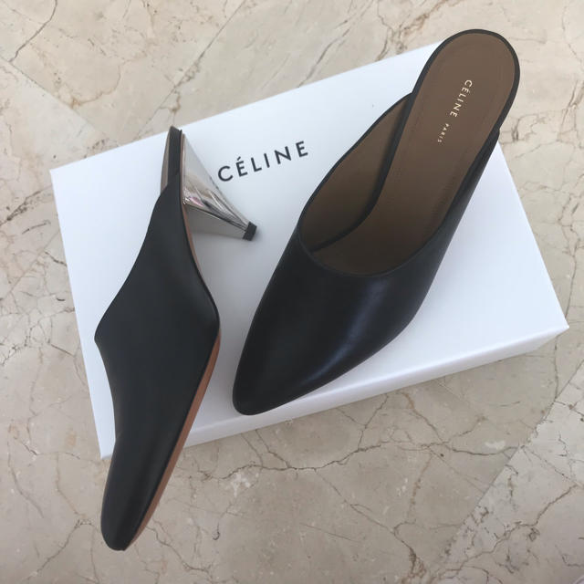 celine - 《新品》セリーヌのブラックレザーミュール/サイズ40の通販 by coco's shop｜セリーヌならラクマ