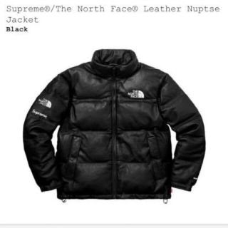 シュプリーム(Supreme)のsupreme North face レザー ヌプシ サイズS(ダウンジャケット)