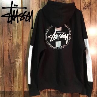 ステューシー(STUSSY)のUSA製 STUSSY ホワイトライン パーカー(パーカー)