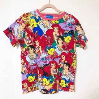 ディズニー(Disney)のアリエル 総柄Tシャツ(Tシャツ(半袖/袖なし))