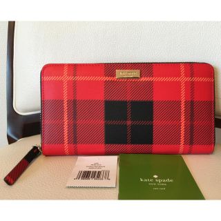 ケイトスペードニューヨーク(kate spade new york)の正規品 新品♡ケイトスペード KATE SPADE ♡可愛い チェック 長財布(財布)