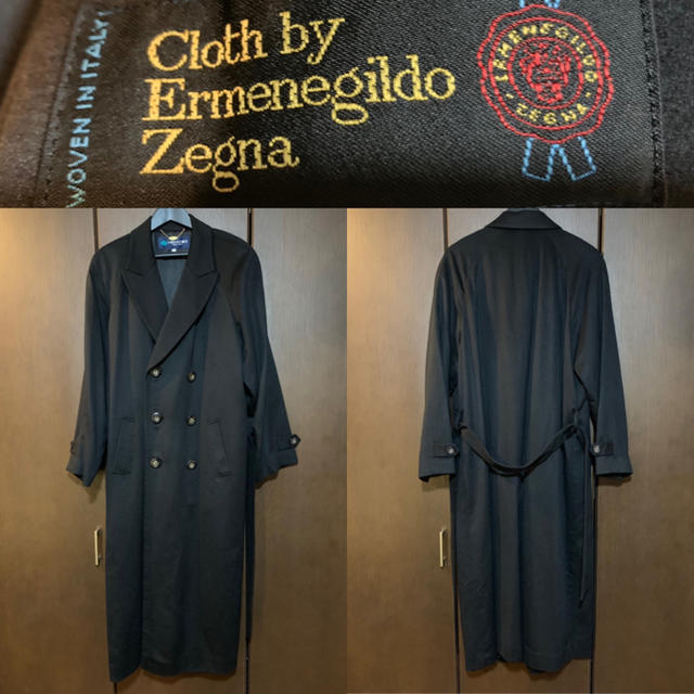 Ermenegildo Zegna(エルメネジルドゼニア)の【美品】Ermenegildo Zegna（ゼニア）カシミヤ100%ロングコート メンズのジャケット/アウター(トレンチコート)の商品写真