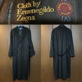 エルメネジルドゼニア(Ermenegildo Zegna)の【美品】Ermenegildo Zegna（ゼニア）カシミヤ100%ロングコート(トレンチコート)