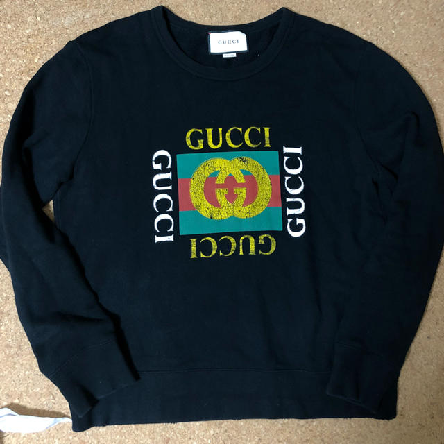 全くの未使用、新品 グッチ【GUCCI】ロゴトレーナー/長袖/丸首/プル