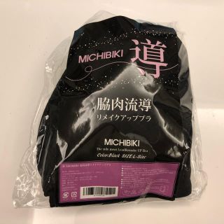 導MICHIBIKI脇肉流導リメイクアップブラLサイズブラック(ブラ)