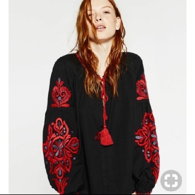 ZARA(ザラ)のZARA刺繍Top's レディースのトップス(シャツ/ブラウス(長袖/七分))の商品写真