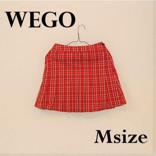 ウィゴー(WEGO)の【新品】WEGO チェックプリーツミニスカート レッド(ミニスカート)