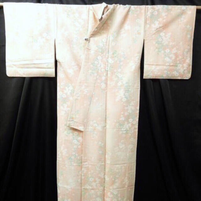 袷・菊柄・正絹・小紋・着物 レディースの水着/浴衣(着物)の商品写真