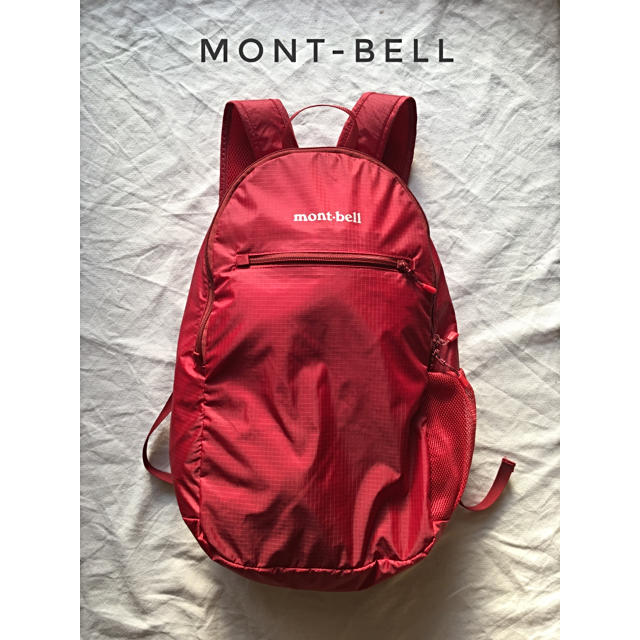 mont bell(モンベル)のモンベル バックパック リュック レッド 軽量 美品 レディースのバッグ(リュック/バックパック)の商品写真