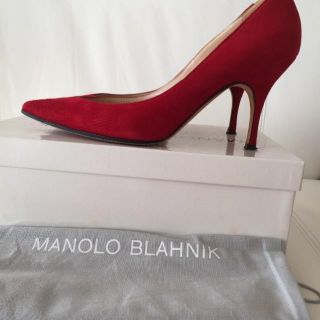 マノロブラニク(MANOLO BLAHNIK)のSALE! マノロ ブラニク キエッタ RED 37(ハイヒール/パンプス)