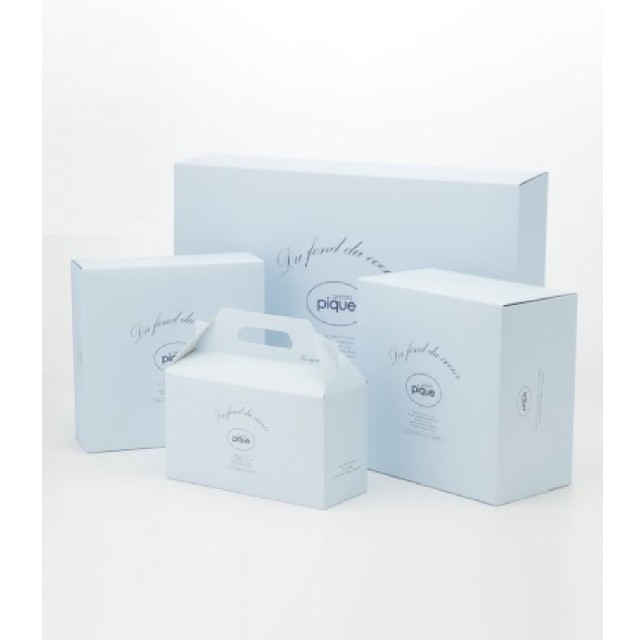 gelato pique(ジェラートピケ)のジェラートピケ梱包ボックスショッパープレゼントラッピング新品ブルー最安値S レディースのバッグ(ショップ袋)の商品写真