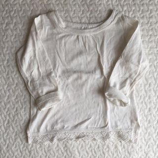 グローバルワーク(GLOBAL WORK)の裾レース長袖Tシャツ(Tシャツ/カットソー)