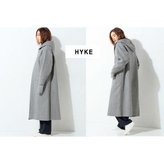 HYKE - HYKE フーデッドコート『１』 ハイク ライトグレーの通販 ...