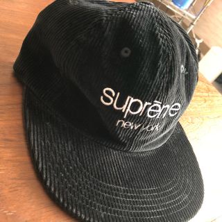 supreme コーデュロイキャップ（濃紺）