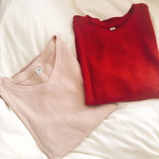 ユニクロ(UNIQLO)のUNIQLO ワッフルT ２枚セット(Tシャツ(長袖/七分))