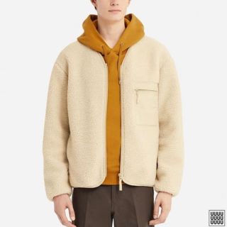 ユニクロ(UNIQLO)の新品未使用 UNIQLO U フリースカーディガン 長袖 Sサイズ(カーディガン)