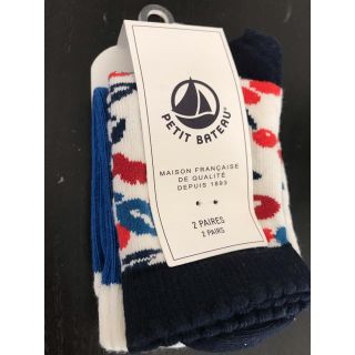 プチバトー(PETIT BATEAU)の[新品]  プチバトー 靴下2足セット(靴下/タイツ)