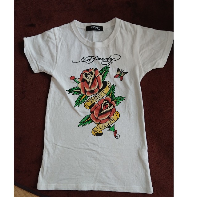 Ed Hardy(エドハーディー)のEd Hardy＊半袖Tシャツ ワンピース＊120 キッズ/ベビー/マタニティのキッズ服女の子用(90cm~)(ワンピース)の商品写真