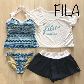 フィラ(FILA)の新品 FILA 水着 4点セット キャミソール ショートパンツ BL 11L(水着)