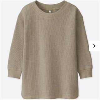 ユニクロ(UNIQLO)の新品タグ付き！ UNIQLO  ワッフルクルーネックT(7部袖)(Tシャツ(長袖/七分))