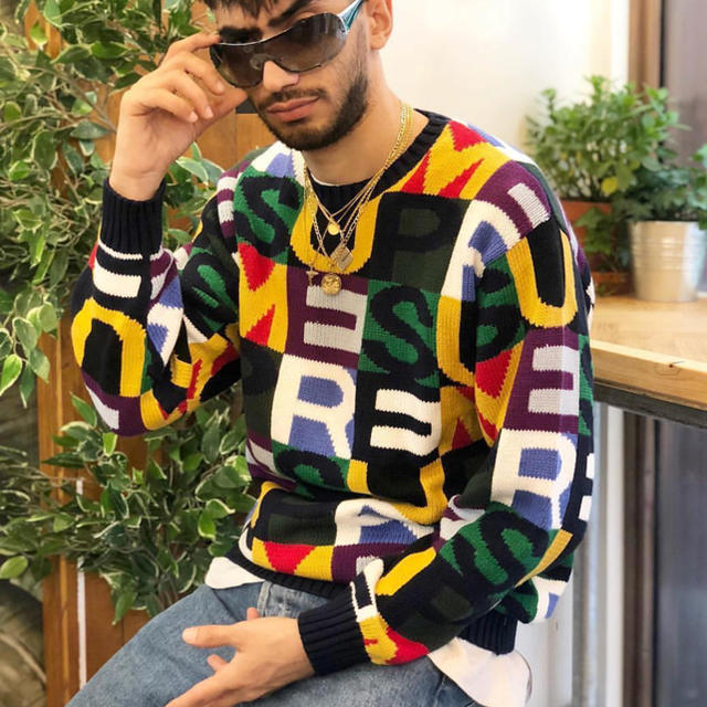 2種類選べる 【美品・送込】Supreme Big Letters Sweater Mサイズ