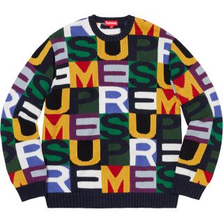 シュプリーム(Supreme)のXL Supreme Big Letters Sweater マルチカラー 新品(ニット/セーター)