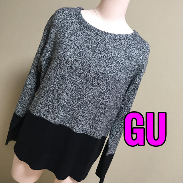 GU(ジーユー)のGU大きいサイズ♡バイカラーニット レディースのトップス(ニット/セーター)の商品写真