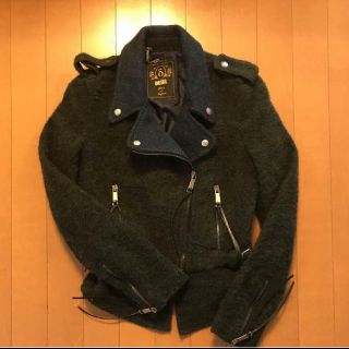 ディーゼル(DIESEL)の【美品】ディーゼル ツィードショートコート(ライダースジャケット)