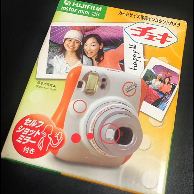 富士フイルム(フジフイルム)のチェキ instax mini 25★オレンジ ～本体のみ～ スマホ/家電/カメラのカメラ(フィルムカメラ)の商品写真