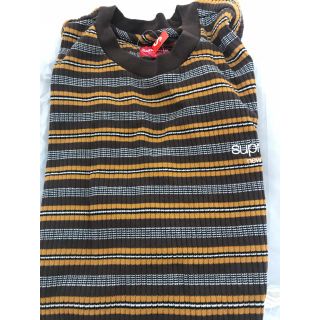 シュプリーム(Supreme)のsupreme ribbed knit stripe l/s top(ニット/セーター)