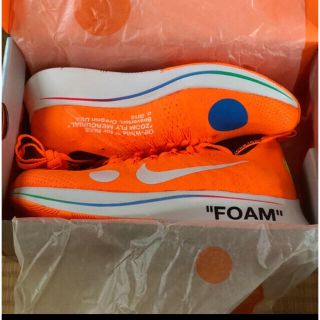 オフホワイト(OFF-WHITE)のNIKE off-white zoom fly スニーカー オレンジ(スニーカー)